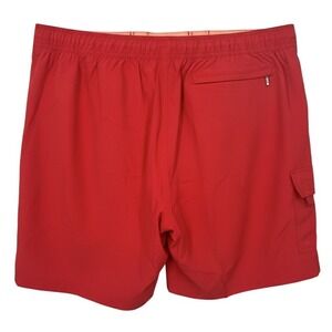 Caribbean Swimwear Mens 2XB Light Red Cargo Board Shorts Swim Trunks